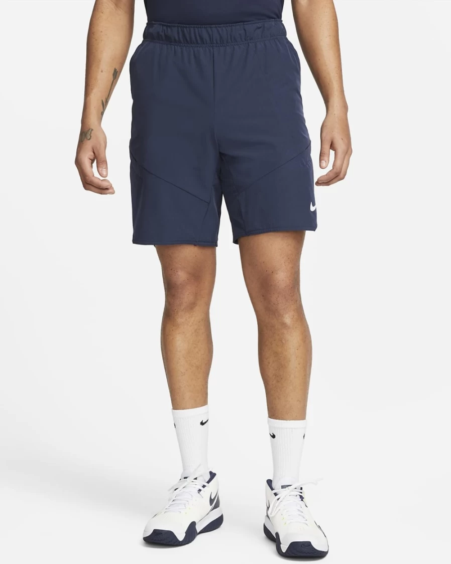 NikeCourt Dri-FIT Advantage Men's Tennis Shorts in Obsidian/White | Moisture-Wicking & Breathable