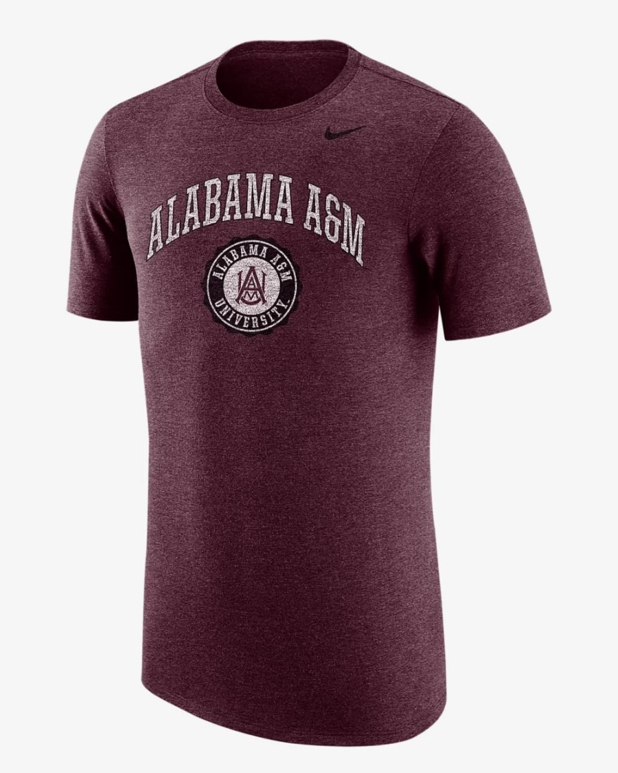 Nike Alabama A&M Bulldogs Men's Deep Maroon Heather T-Shirt