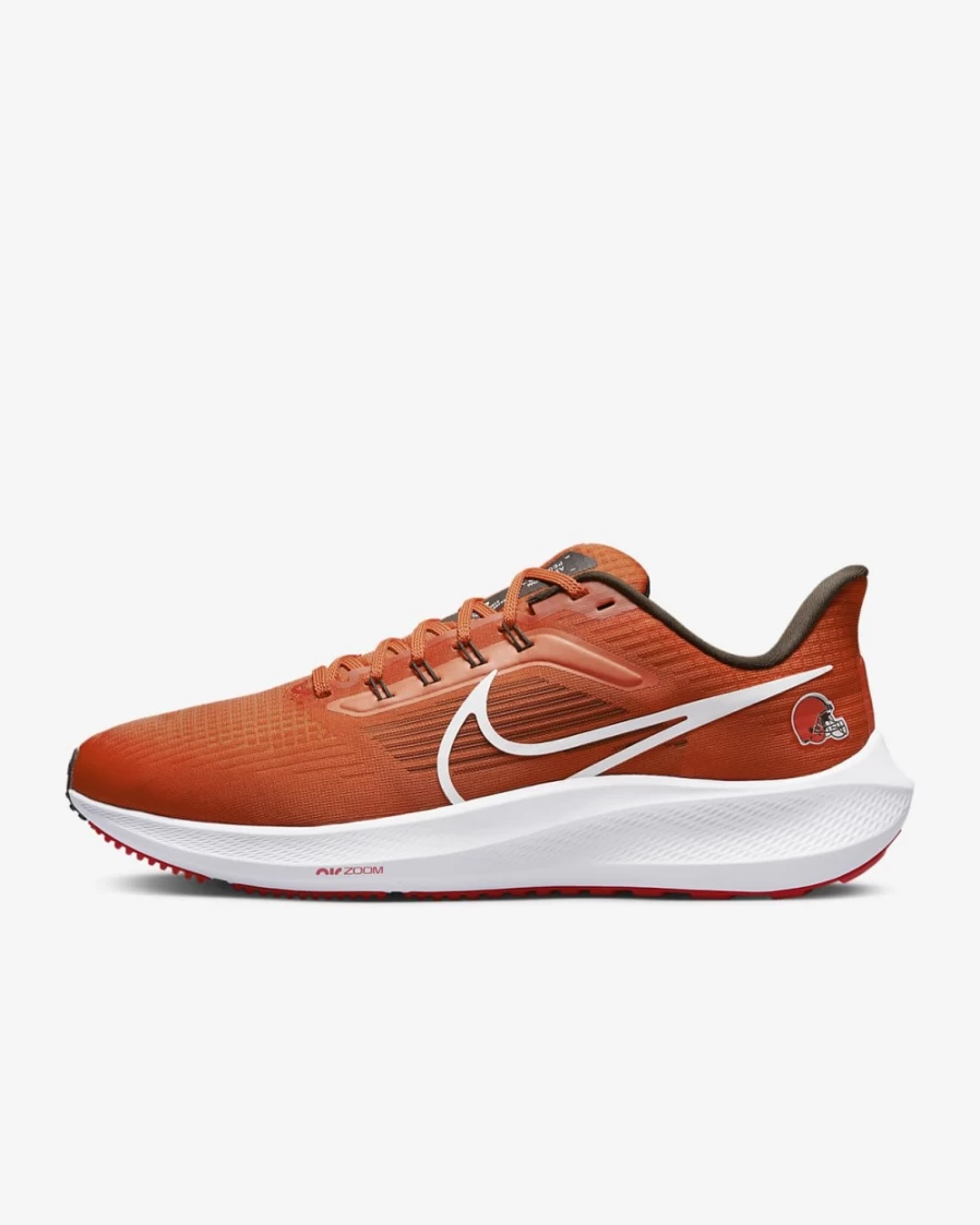 Nike Pegasus 39 NFL Cleveland Browns Men's Road Running Shoes in Team Orange/Seal Brown/White