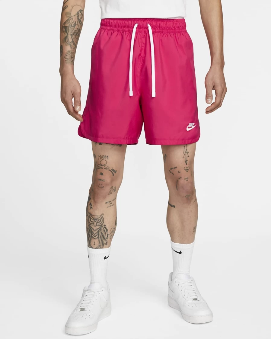 Nike Sportswear Men's Woven Lined Flow Shorts - Rush Pink/White, Sport Essentials for Men