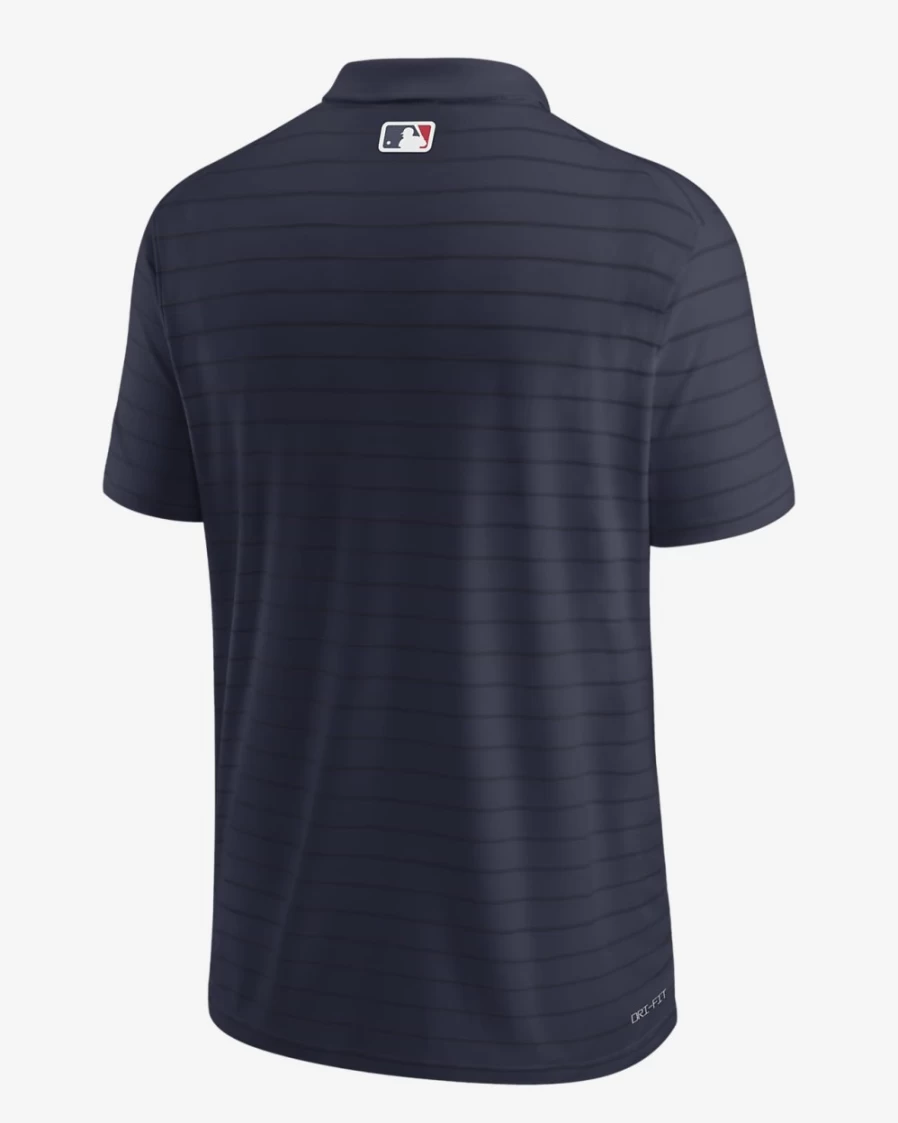 Nike Dri-FIT Men's Polo Shirt - MLB Chicago Cubs Navy Striped Performance Jersey