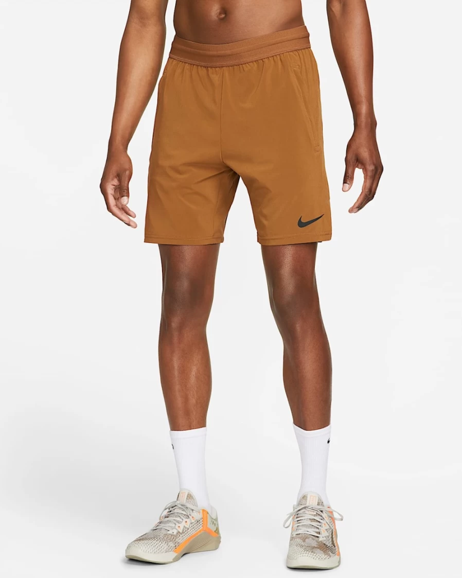 Nike Pro Dri-FIT Flex Vent Max Men's 8" Training Shorts in Ale Brown/Black - Moisture-Wicking Workout Shorts for Men