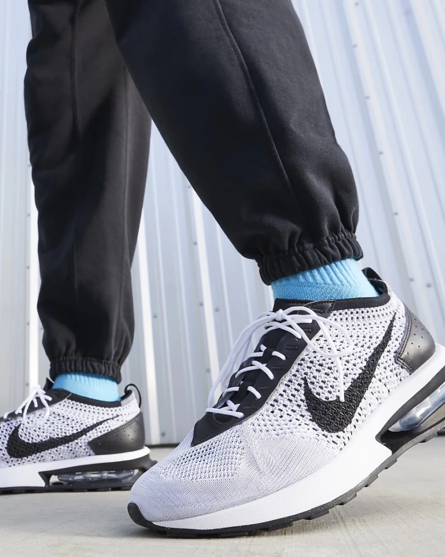 Nike Air Max Flyknit Racer Men's Running Shoes - Pure Platinum/White/Black