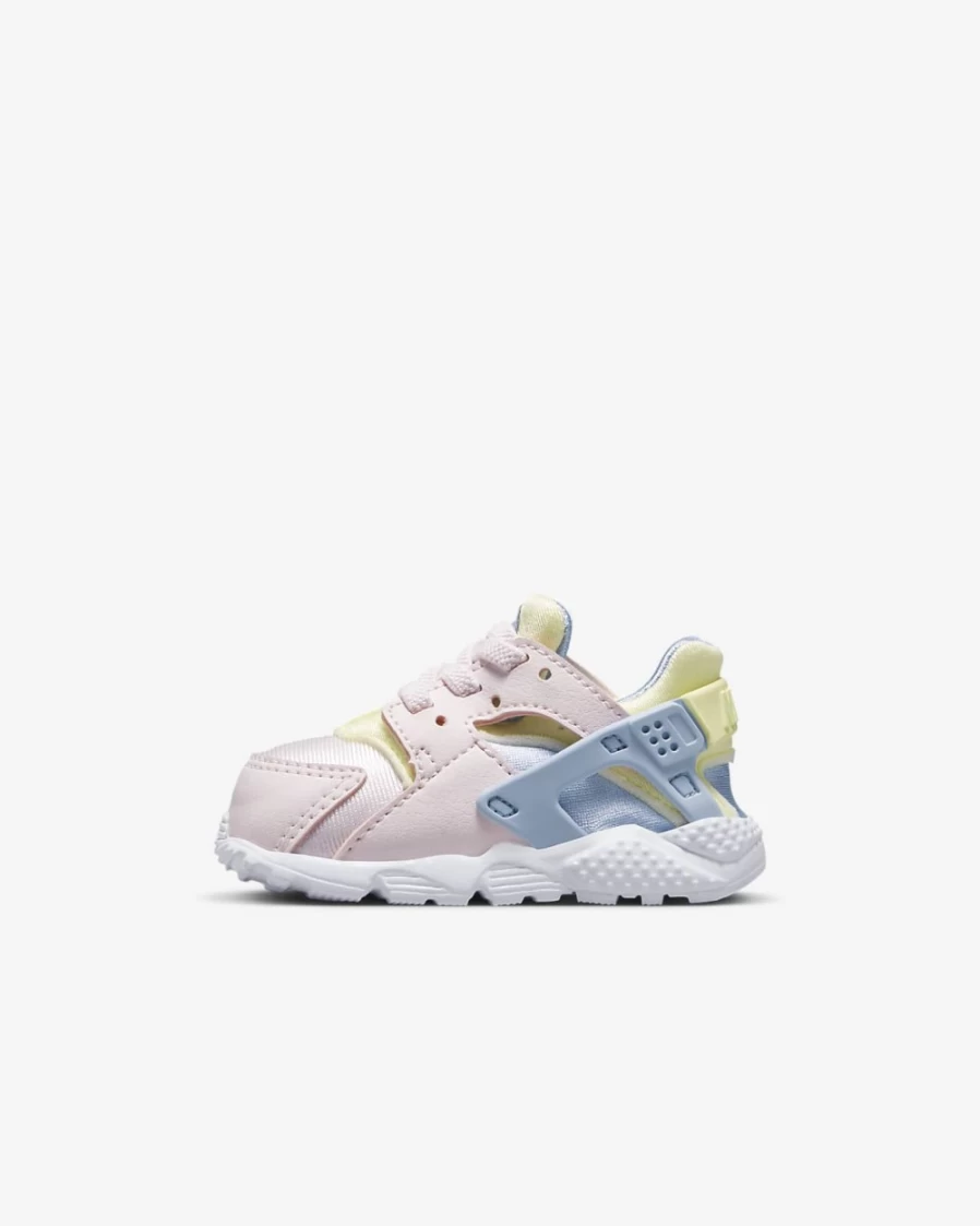 Nike Huarache Run Baby Toddler Shoes for Boys and Girls - Pearl Pink, Citron Tint, White, Cobalt Bliss