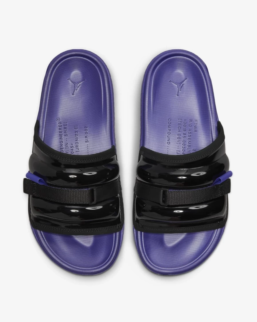 Nike Jordan Super Play Slides for Men - Black, Dark Concord, White