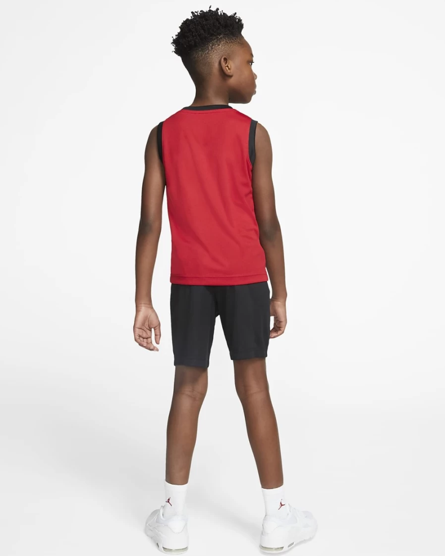 Nike Jordan Little Boys & Girls' Black/Red T-Shirt and Shorts Athletic Set