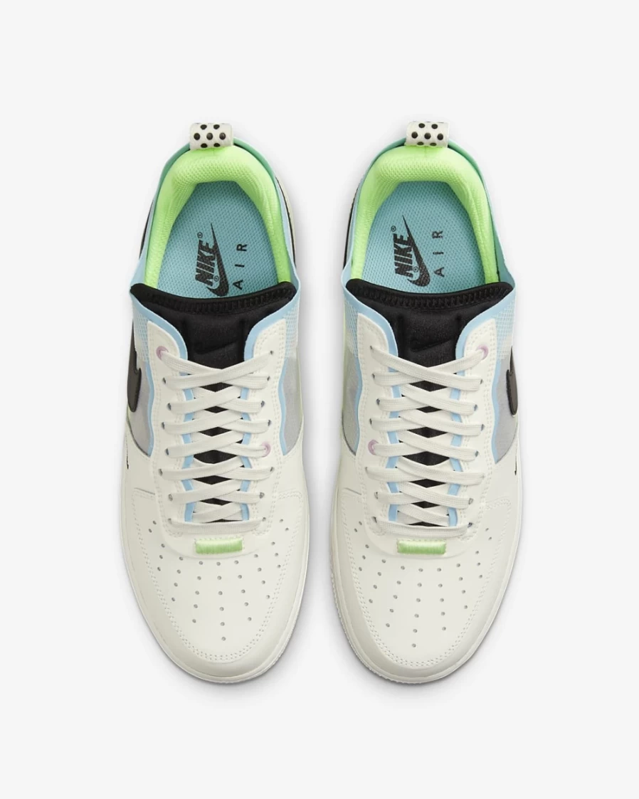 Nike Air Force 1 React Men's Shoes - Sail/Barely Volt/Ghost Green/Black Athletic Sneakers for Men