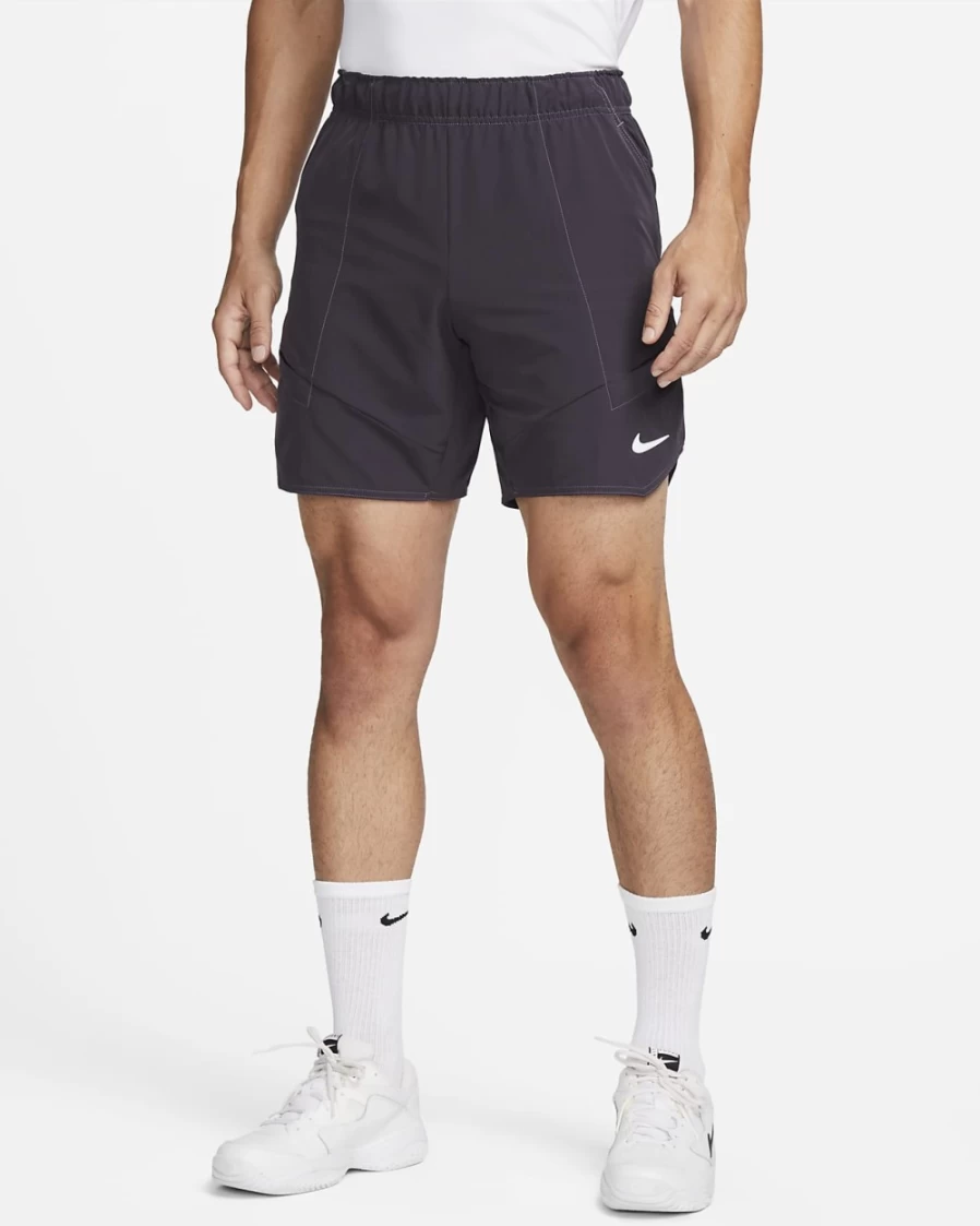 NikeCourt Dri-FIT Advantage Men's 7" Tennis Shorts - Cave Purple/White, Moisture-Wicking, Breathable Fabric