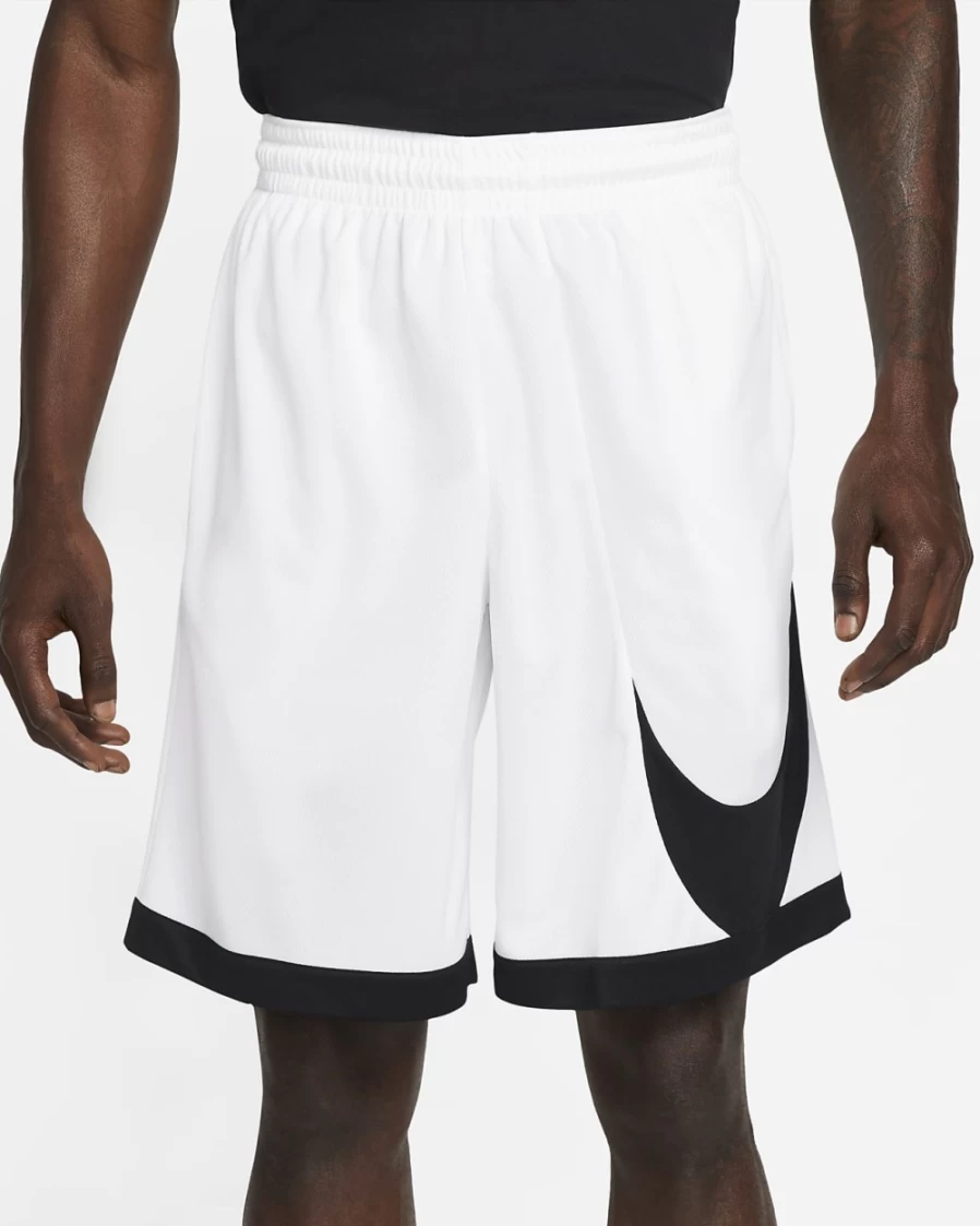 Nike Dri-FIT Men's Basketball Shorts - White/Black/Black - Breathable & Lightweight Performance Shorts