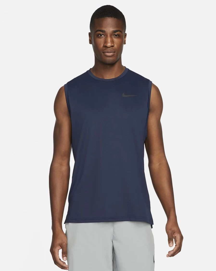 Nike Pro Dri-FIT Men's Training Tank Top - Obsidian/Black - Moisture-Wicking Performance Shirt