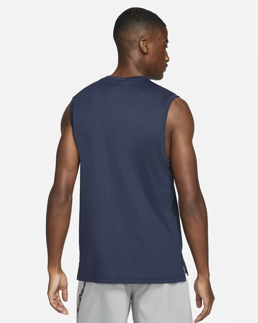 Nike Pro Dri-FIT Men's Training Tank Top - Obsidian/Black - Moisture-Wicking Performance Shirt