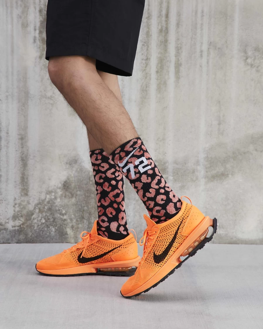 Nike Air Max Flyknit Racer Next Nature Men's Running Shoes - Total Orange/Black