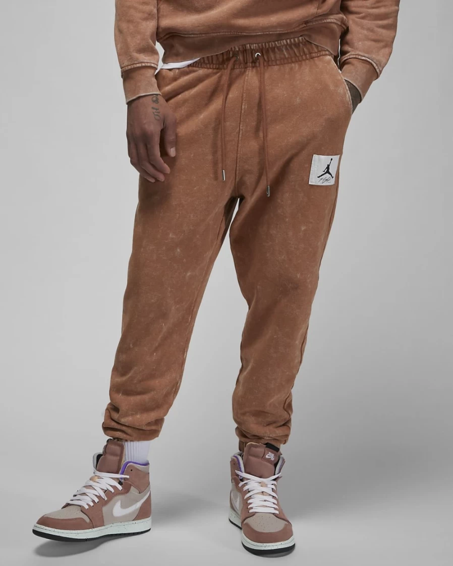 Nike Jordan Flight Fleece Men's Washed Pants - Mineral Clay Color