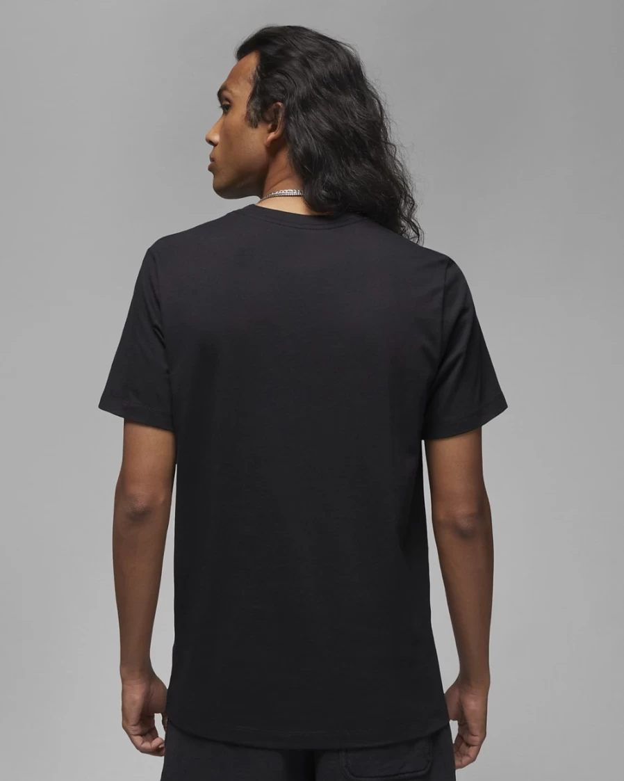 Nike Jordan Essentials Men's T-Shirt - Black/Gym Red Athletic Tee for Men