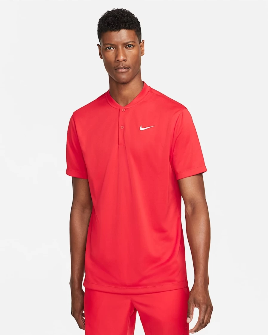 NikeCourt Dri-FIT Men's Tennis Polo Shirt - University Red/White, Moisture-Wicking Performance Top for Men