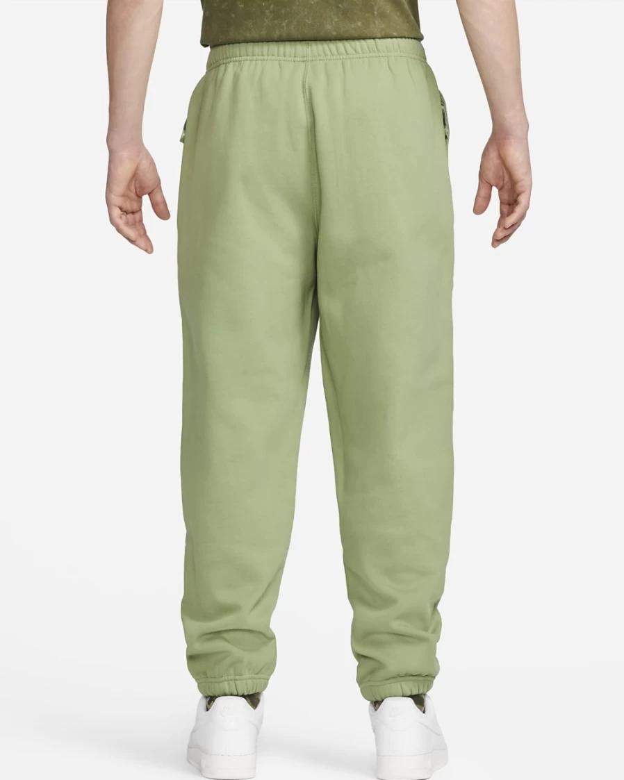 Nike Solo Swoosh Men's Fleece Pants - Oil Green/White, Comfortable Casual Joggers for Men