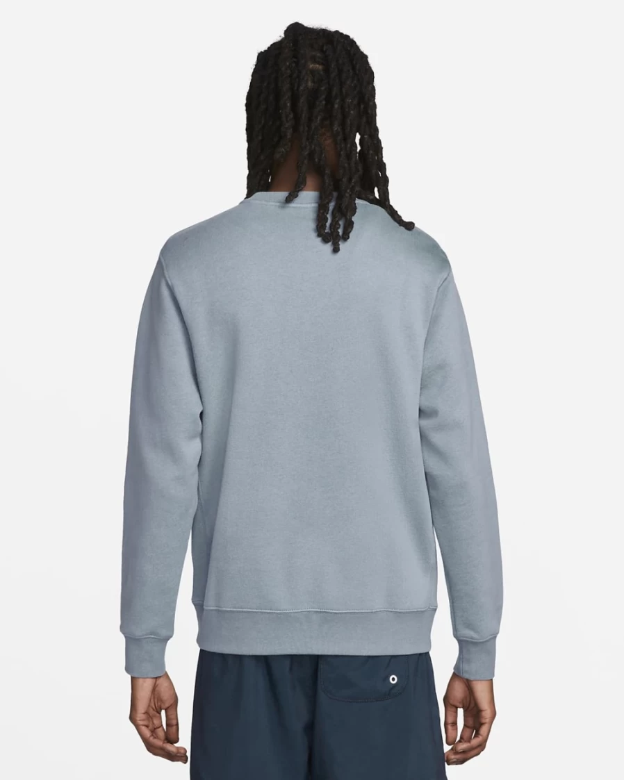 Nike Sportswear Club Fleece Crew Men's Sweatshirt - Ashen Slate/White
