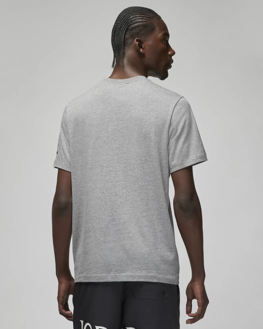 Nike Jordan Air Men's T-Shirt in Carbon Heather/Black/Black - Official Apparel
