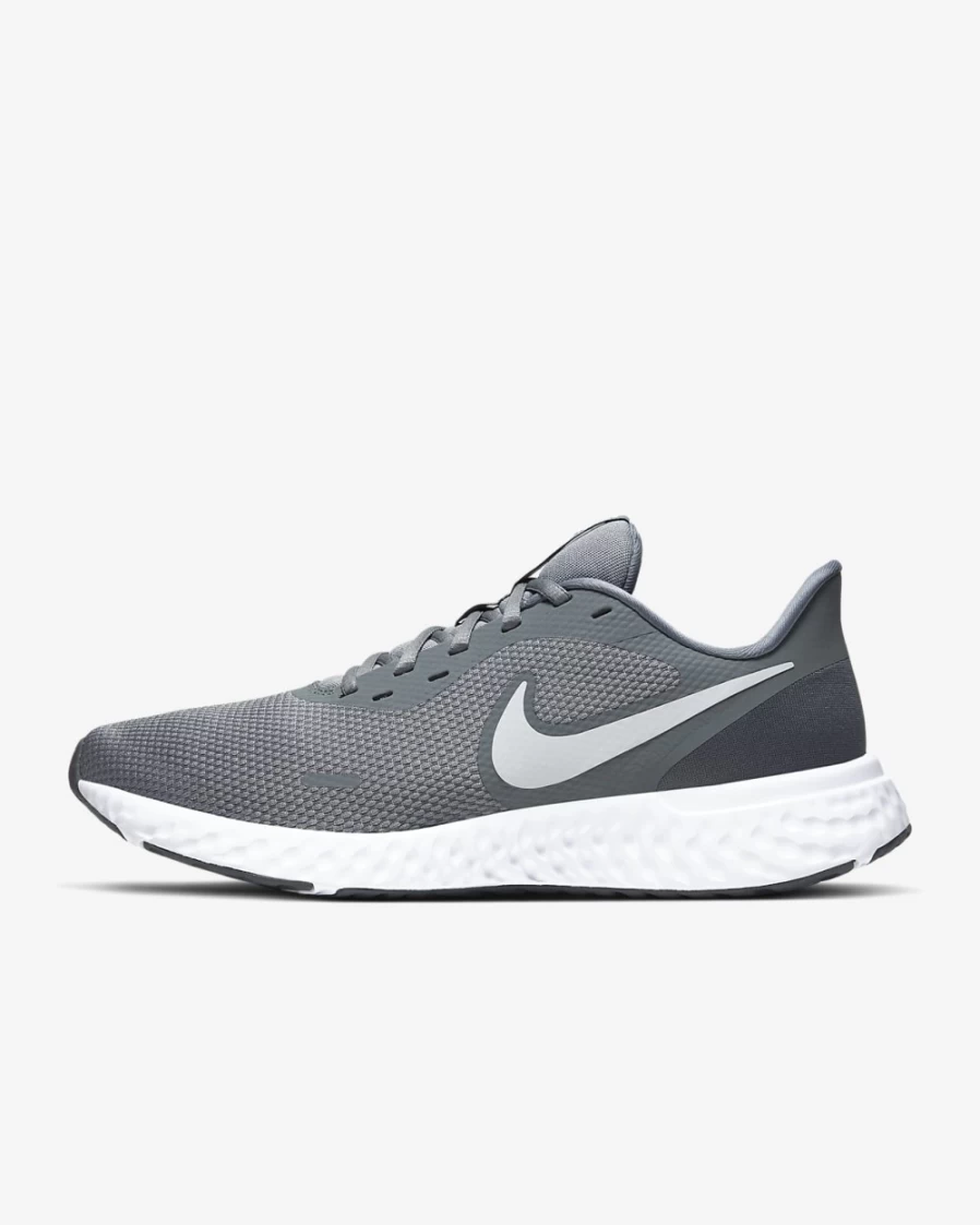 Nike Revolution 5 Men's Road Running Shoes - Cool Grey/Dark Grey/Pure Platinum Athletic Sneakers for Men