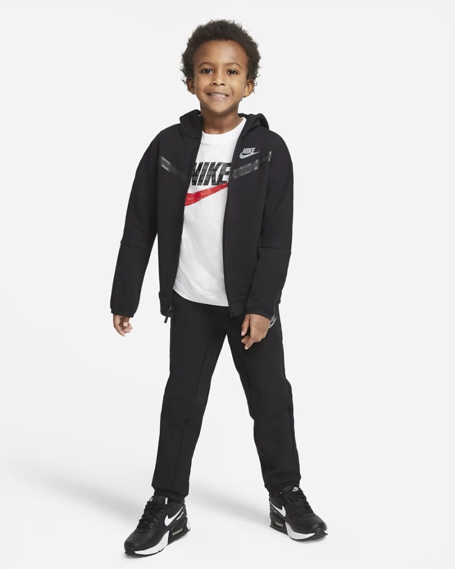 Nike Tech Fleece Kids' Jacket and Pants Set - Black for Boys and Girls