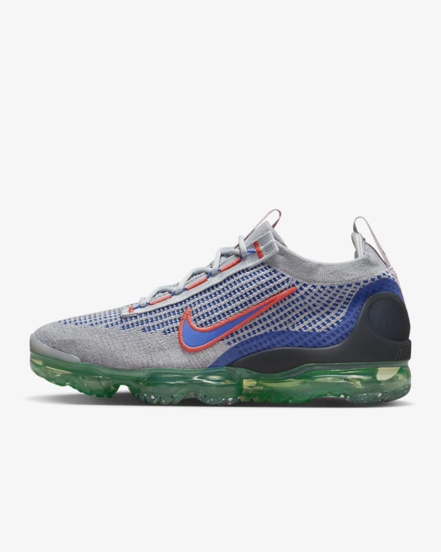 Nike Air VaporMax 2021 Flyknit Men's Running Shoes - Wolf Grey/Medium Blue/Dark Smoke Grey