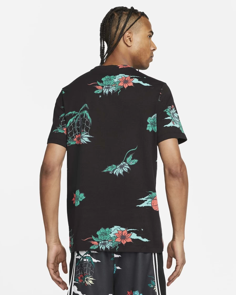 Nike Men's Black Allover Print Basketball T-Shirt – Performance Athletic Tee