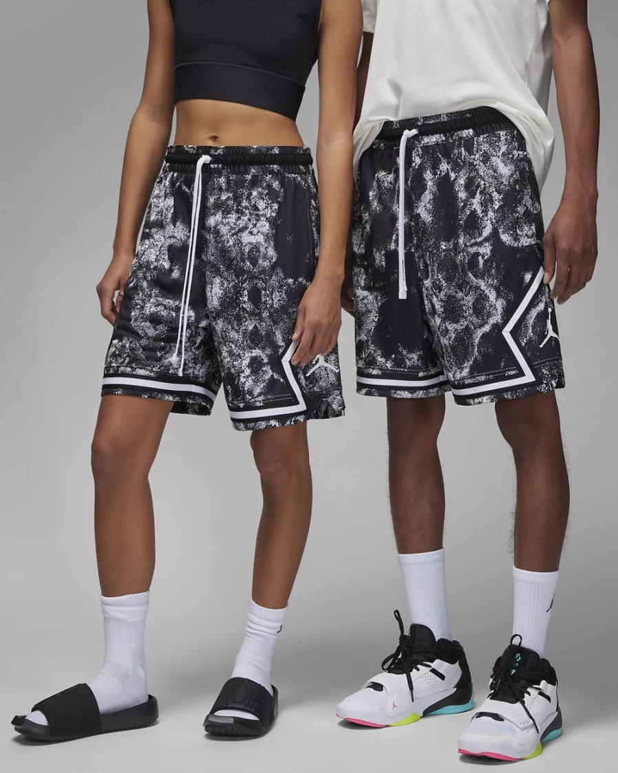 Nike Jordan Dri-FIT Sport Men's Basketball Shorts - White/Black - Athletic Training & Gym Apparel