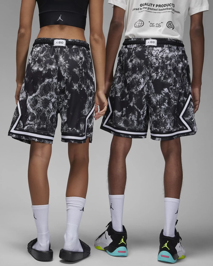 Nike Jordan Dri-FIT Sport Men's Basketball Shorts - White/Black - Athletic Performance & Comfort