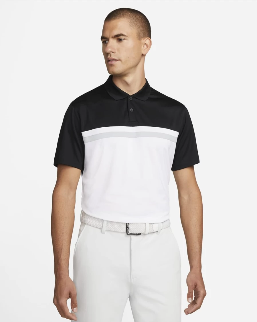Nike Dri-FIT Victory Men's Golf Polo Shirt - Moisture-Wicking Performance Top for Men in Black, White, Light Smoke Grey