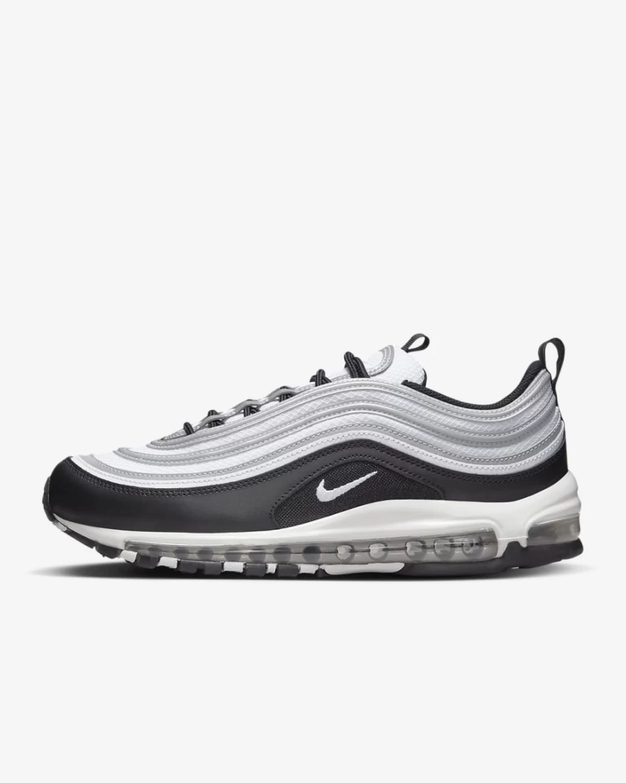 Nike Air Max 97 Men's Sneakers - Black/Reflect Silver/Metallic Silver/White - Running Shoes for Men