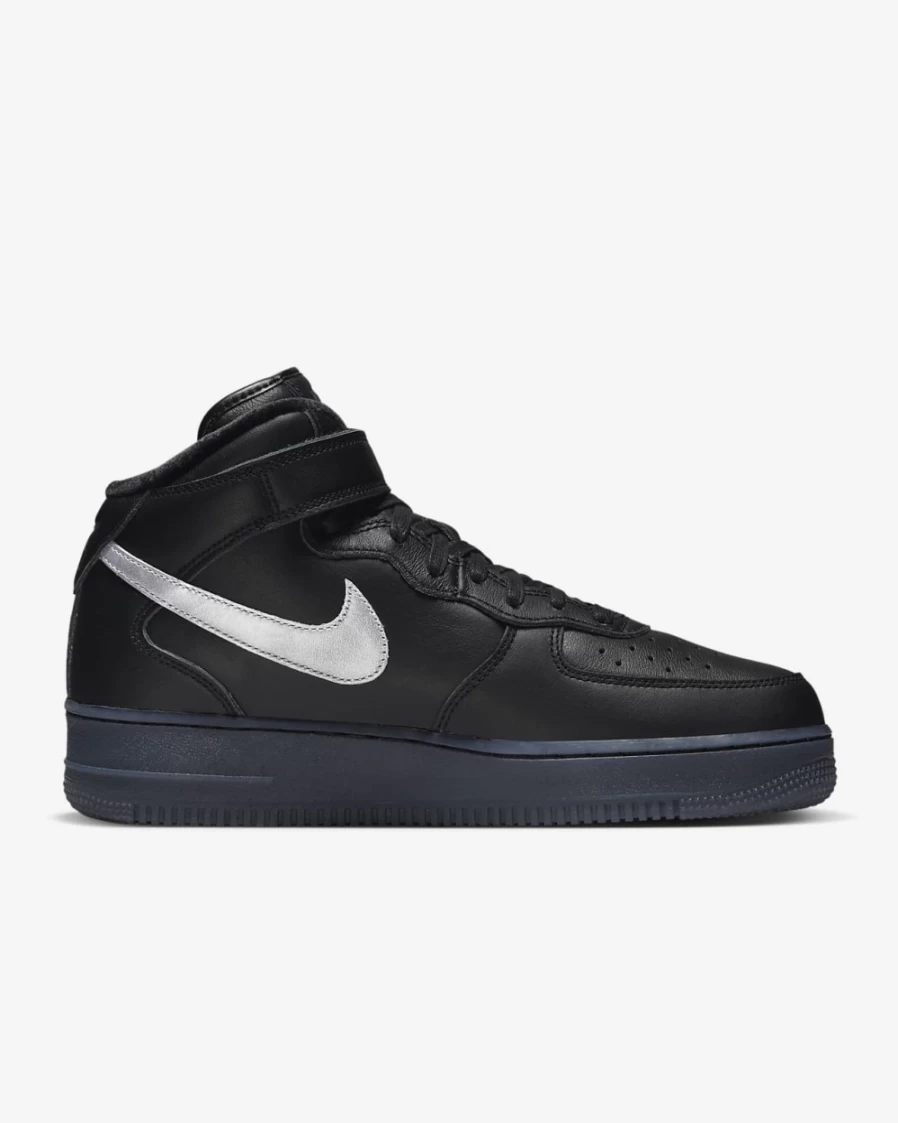 Nike Air Force 1 Mid '07 Premium Men's Shoes - Black/Hyper Pink/Metallic Silver