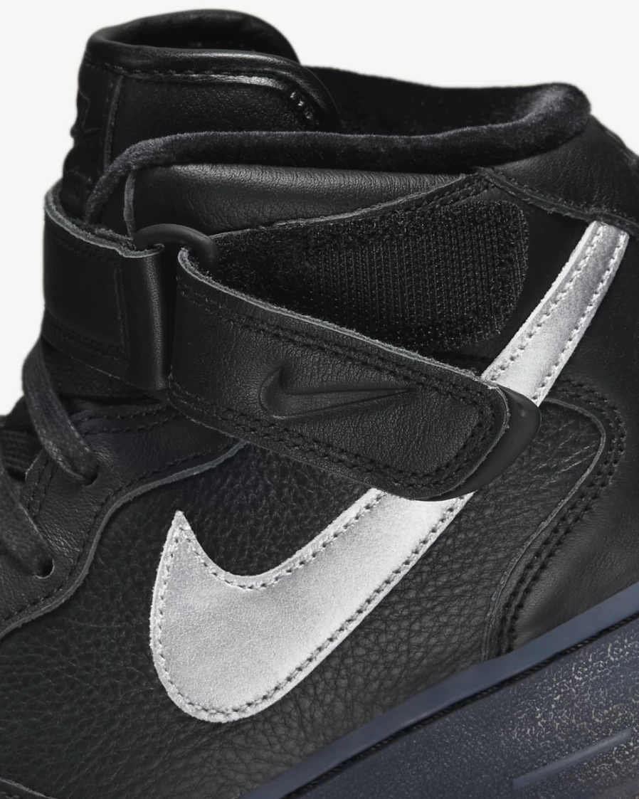Nike Air Force 1 Mid '07 Premium Men's Shoes - Black/Hyper Pink/Metallic Silver