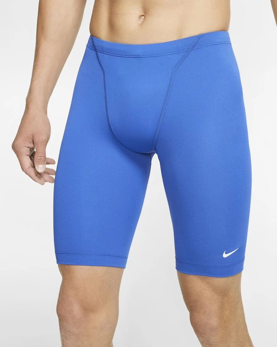 Nike Men's Game Royal Square Leg Swim Jammer - Quick-Dry Competitive Swim Trunks