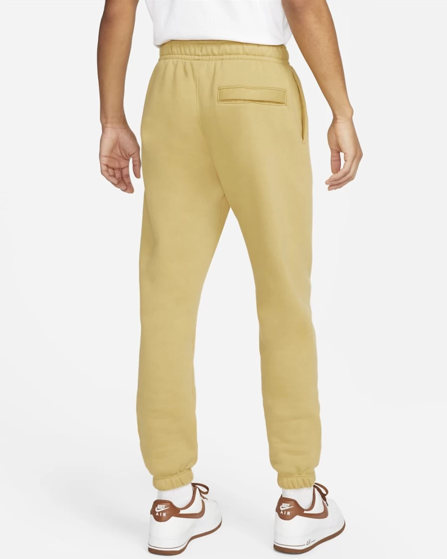 Nike Men's Sportswear Club Fleece Sweatpants in Wheat Gold & White