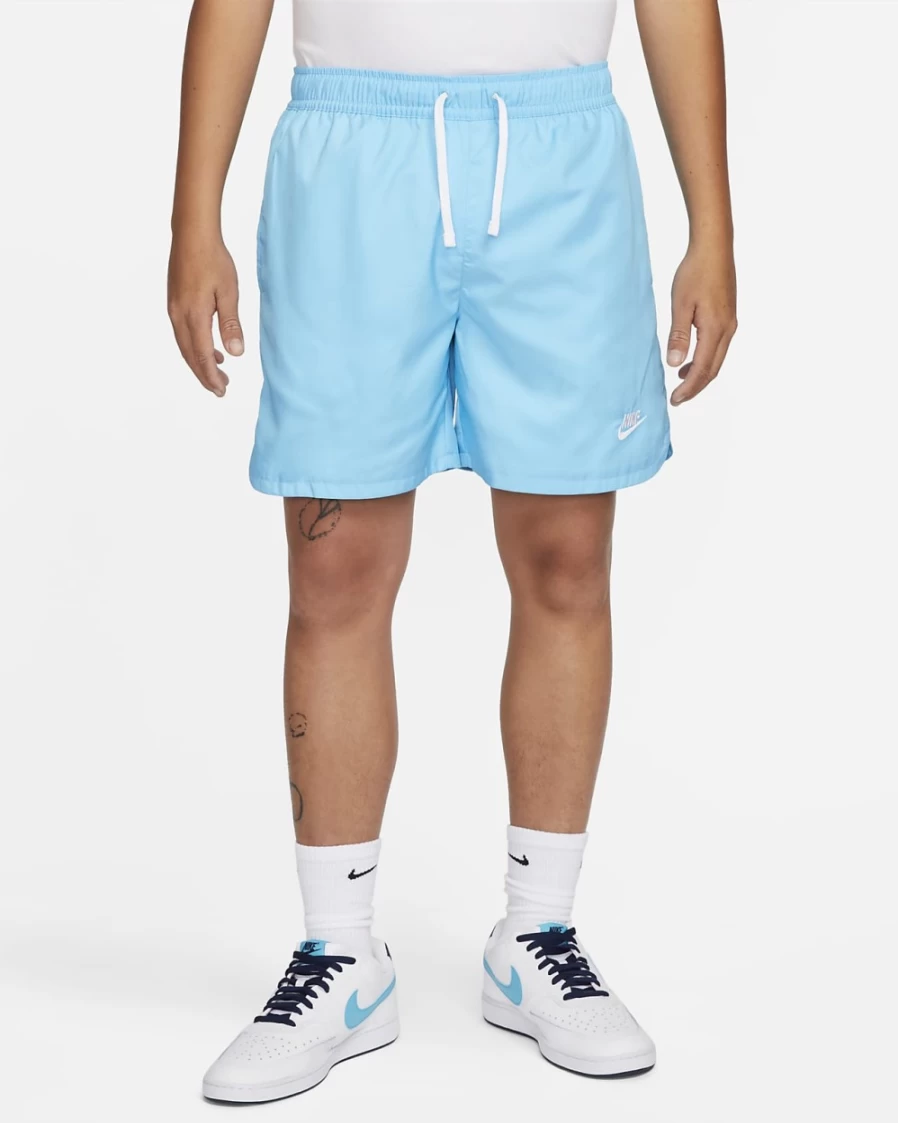 Nike Men's Baltic Blue/White Woven Lined Flow Shorts – Sportswear Sport Essentials