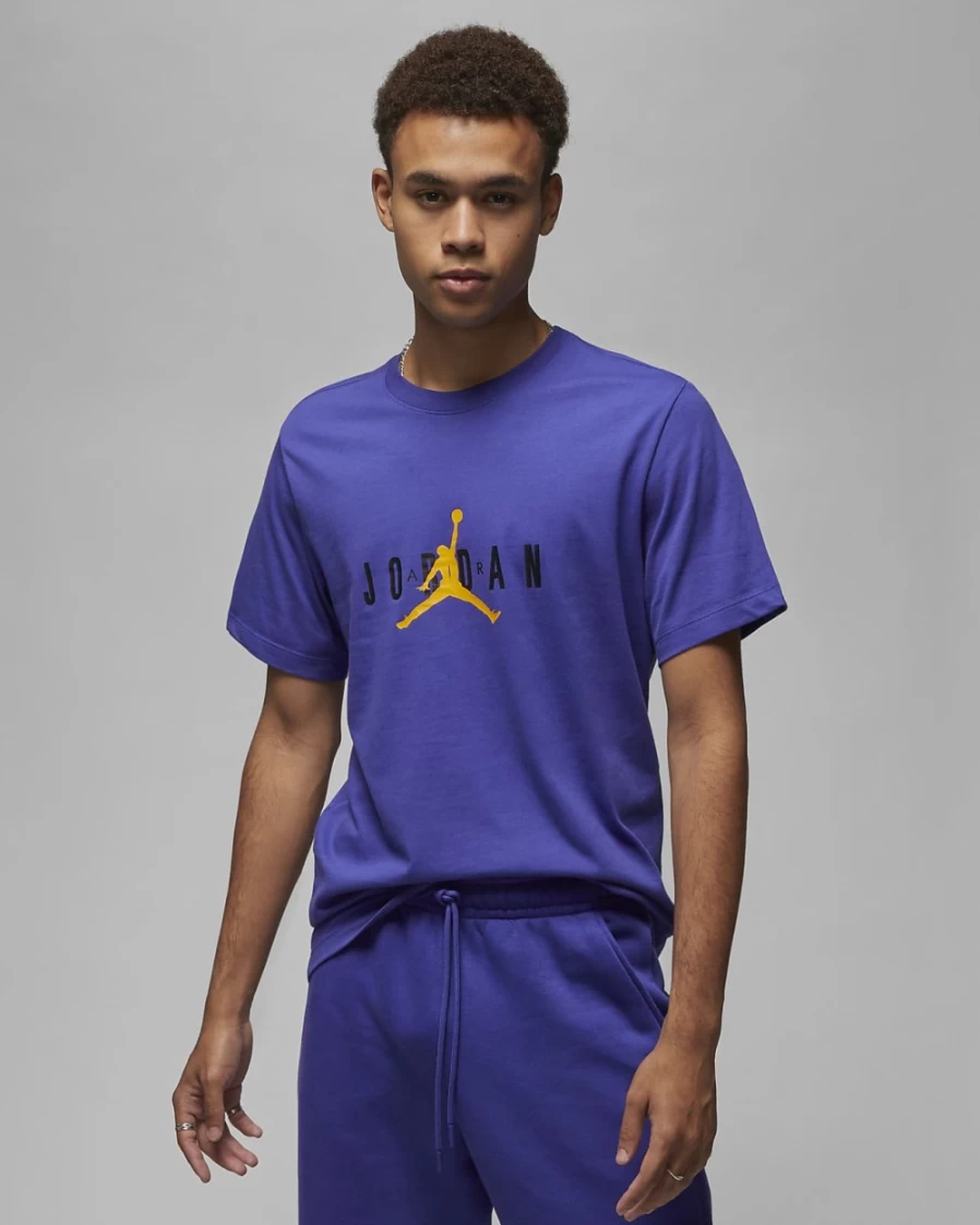 Nike Jordan Air Men's T-Shirt - Light Concord, Black, Taxi Color
