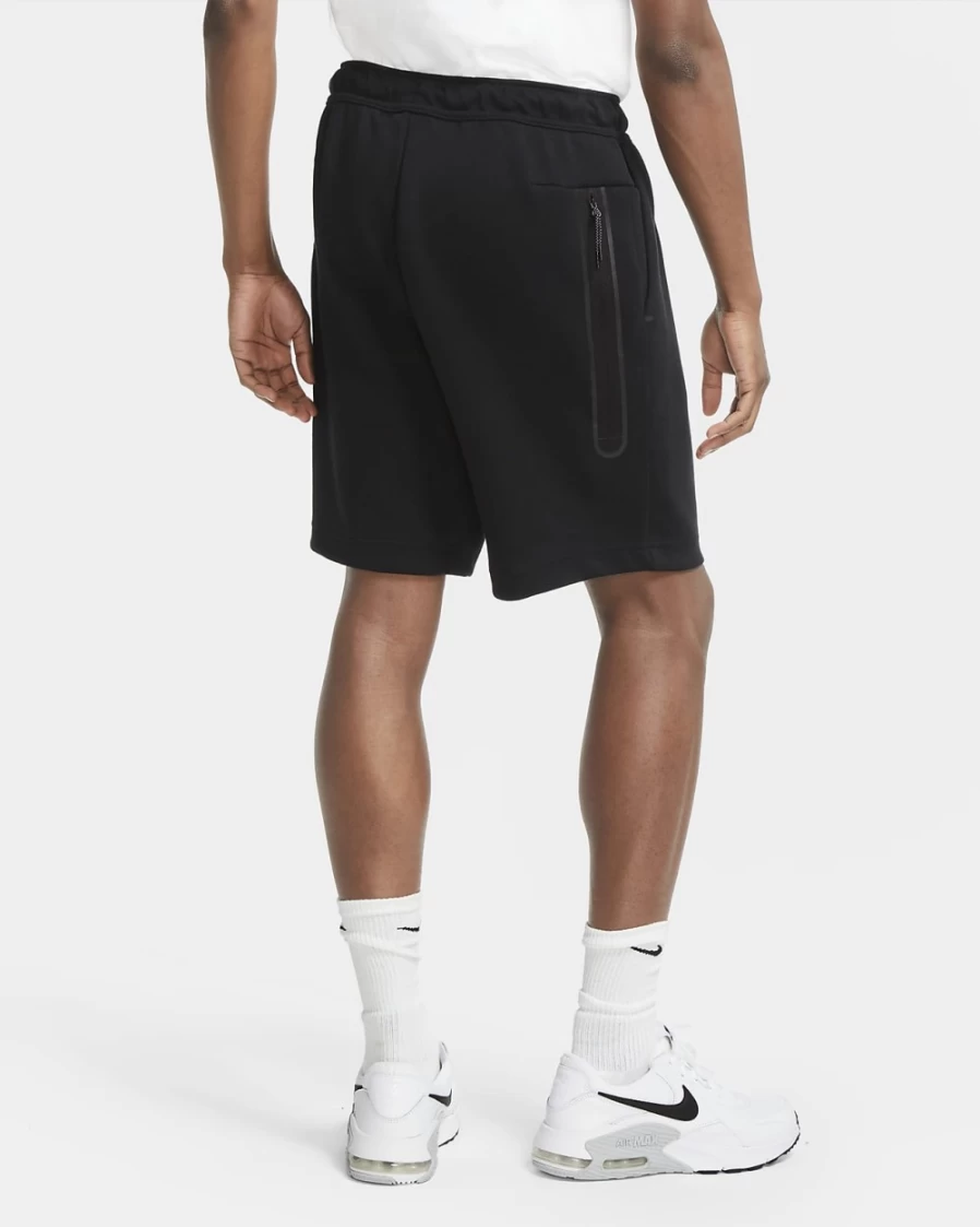 Nike Men's Tech Fleece Shorts - Black/Black - Sportswear Comfort & Style