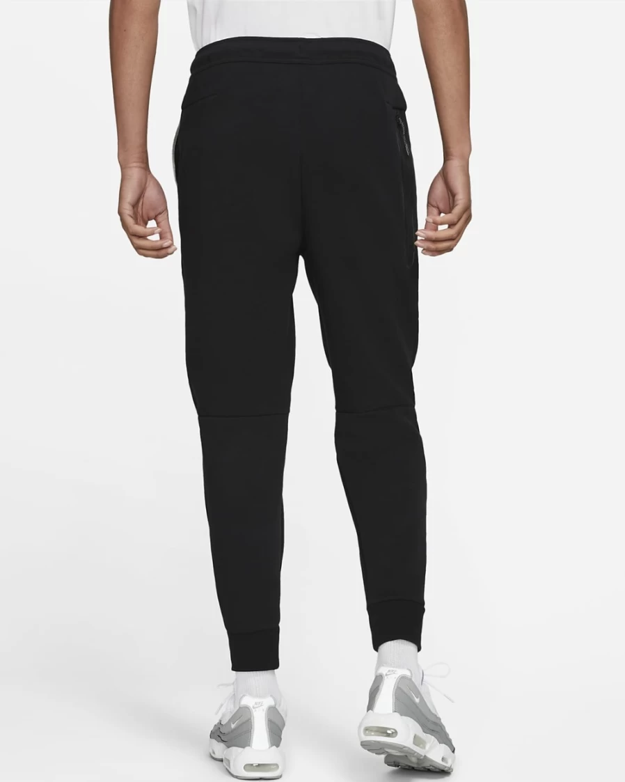 Nike Men's Tech Fleece Joggers - Black, Dark Grey Heather, White | Sportswear Comfort & Style