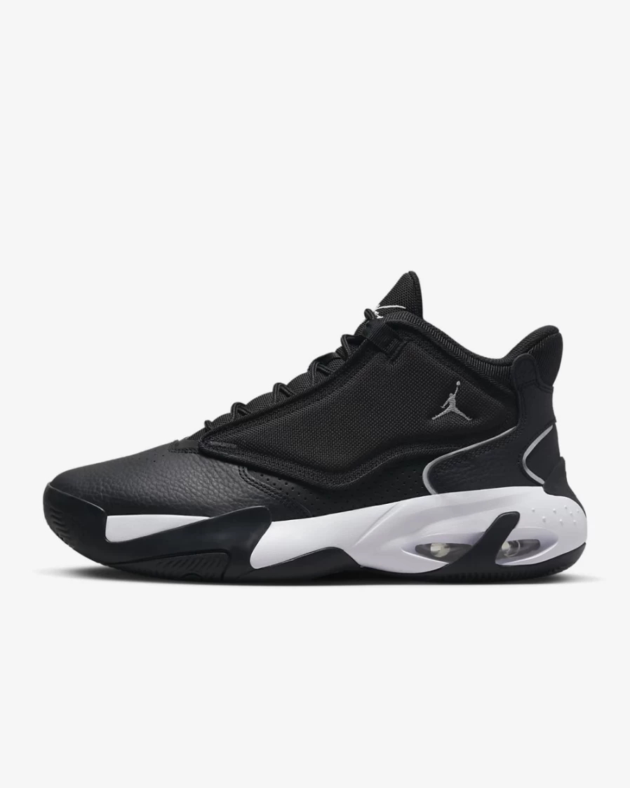 Nike Jordan Max Aura 4 Men's Basketball Shoes - Black/White/Metallic Silver
