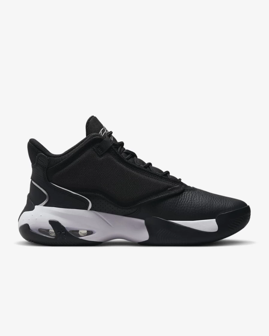 Nike Jordan Max Aura 4 Men's Basketball Shoes - Black/White/Metallic Silver