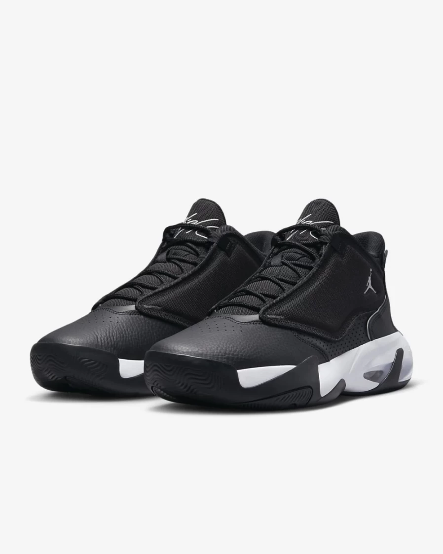 Nike Jordan Max Aura 4 Men's Basketball Shoes - Black/White/Metallic Silver
