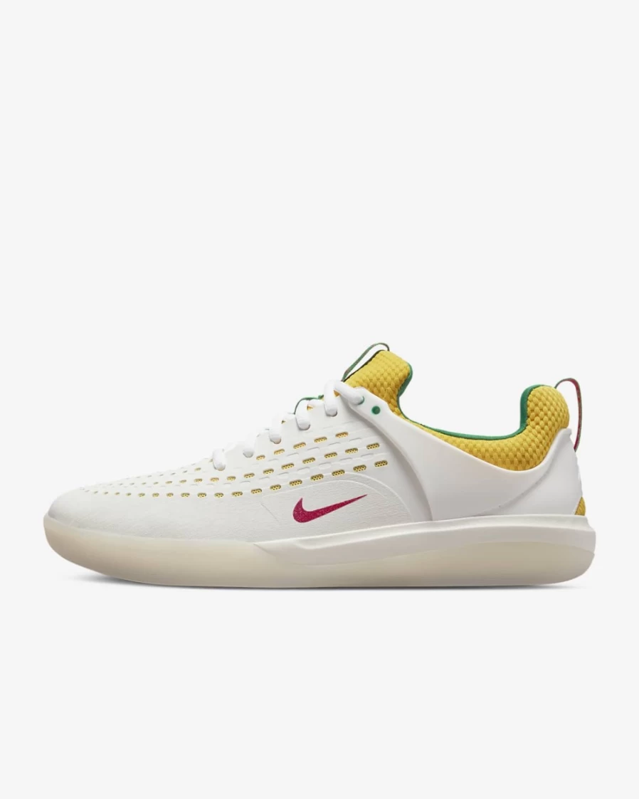 Nike SB Nyjah 3 PRM Skate Shoes for Men - Summit White, Tour Yellow, Lucky Green, Black