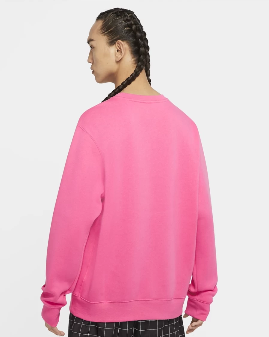 Nike Sportswear Club Fleece Crew for Men - Pinksicle/White Pullover Sweatshirt