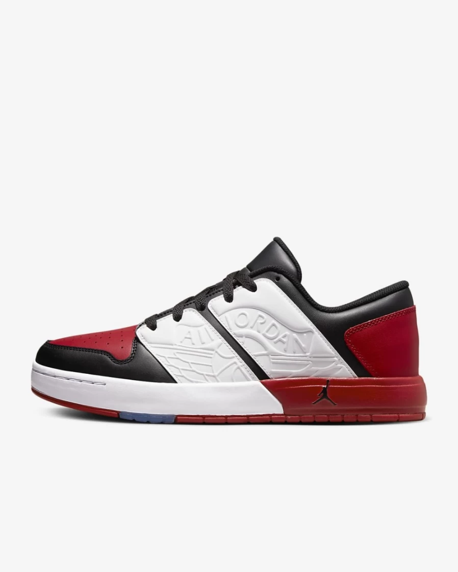 Nike Jordan Nu Retro 1 Low Men's Shoes - Varsity Red/White/Black Basketball Sneakers