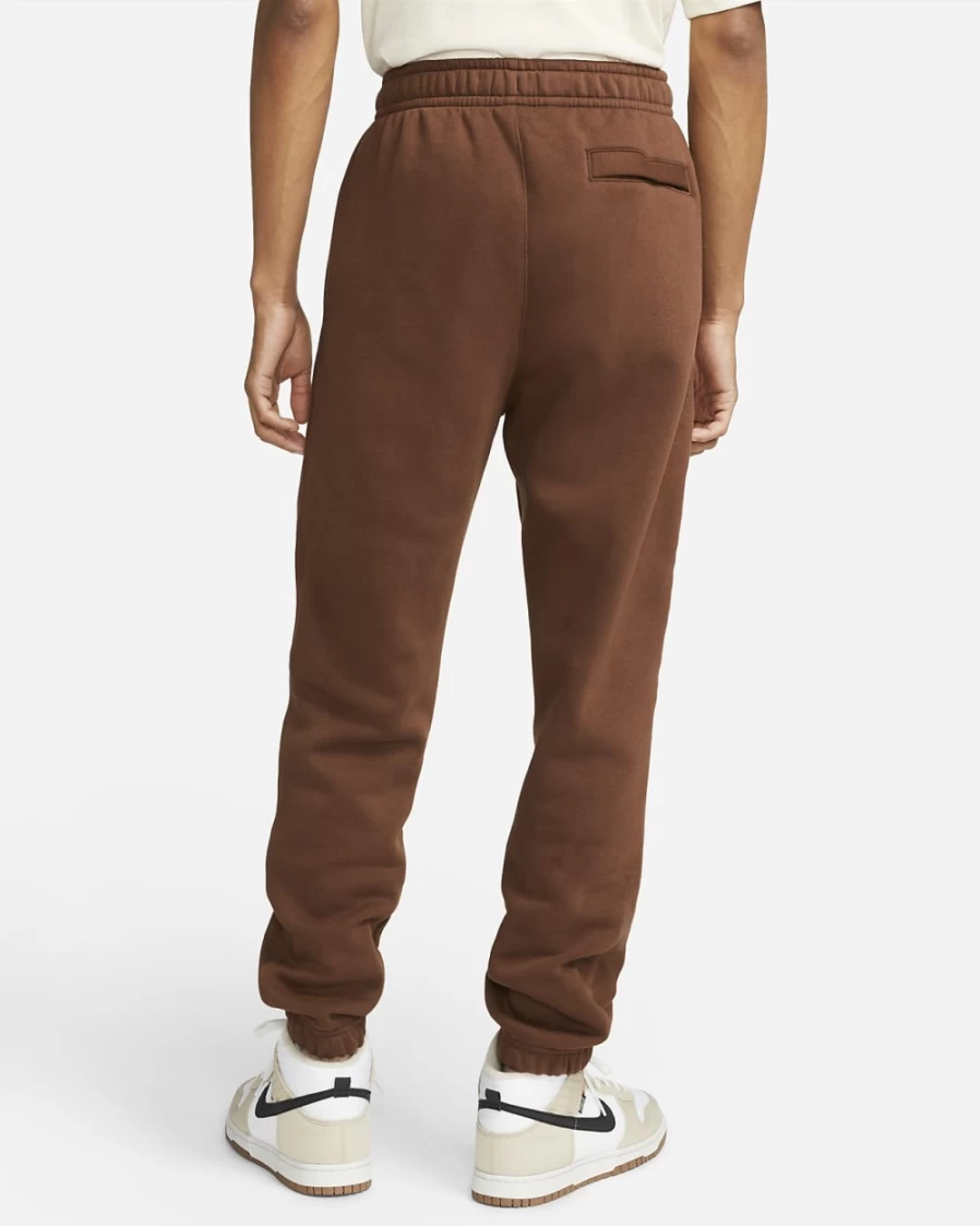 Nike Club Fleece Men's Sweatpants - Cacao Wow & White Color