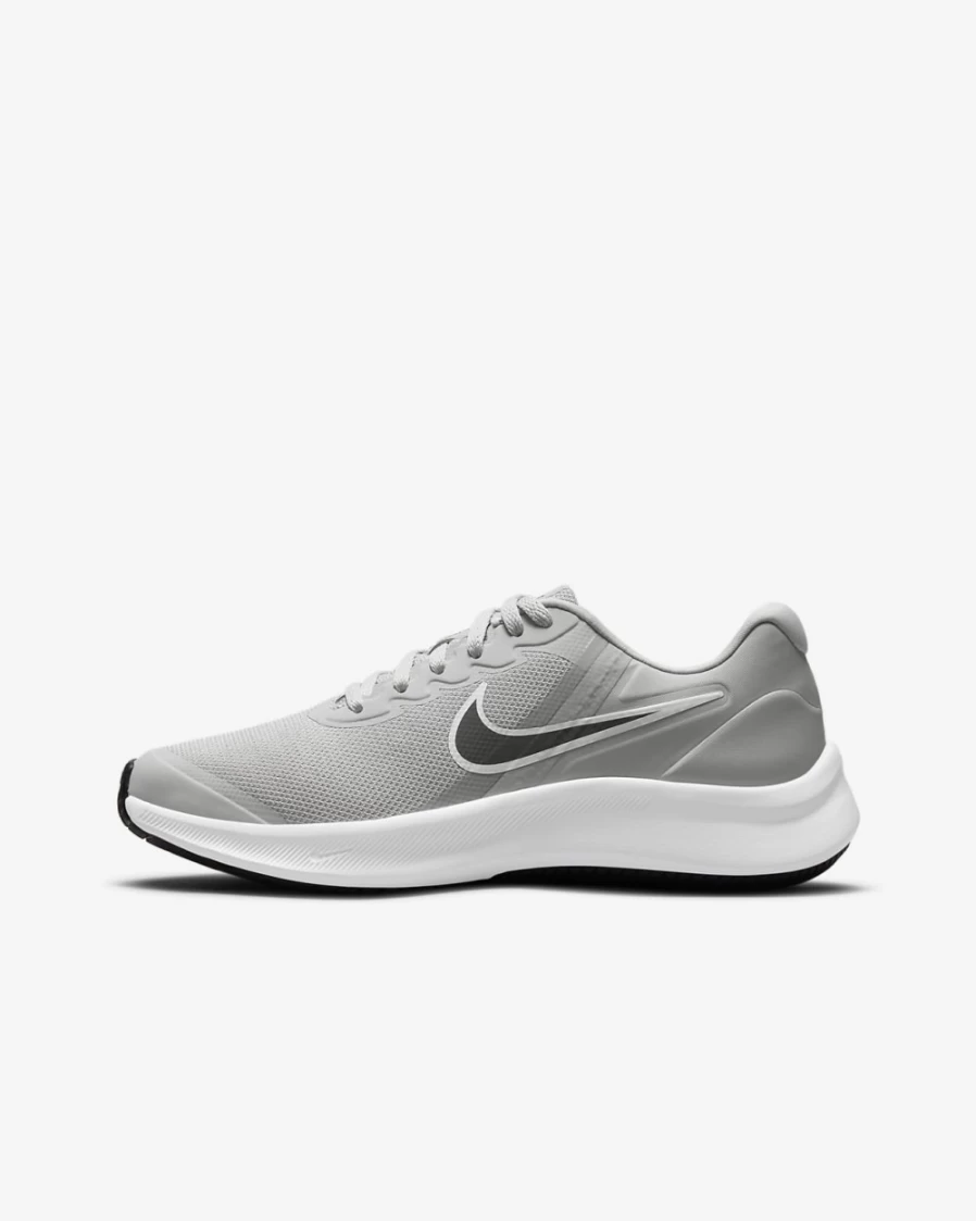 Nike Star Runner 3 Big Kids' Light Smoke Grey Road Running Shoes for Boys and Girls