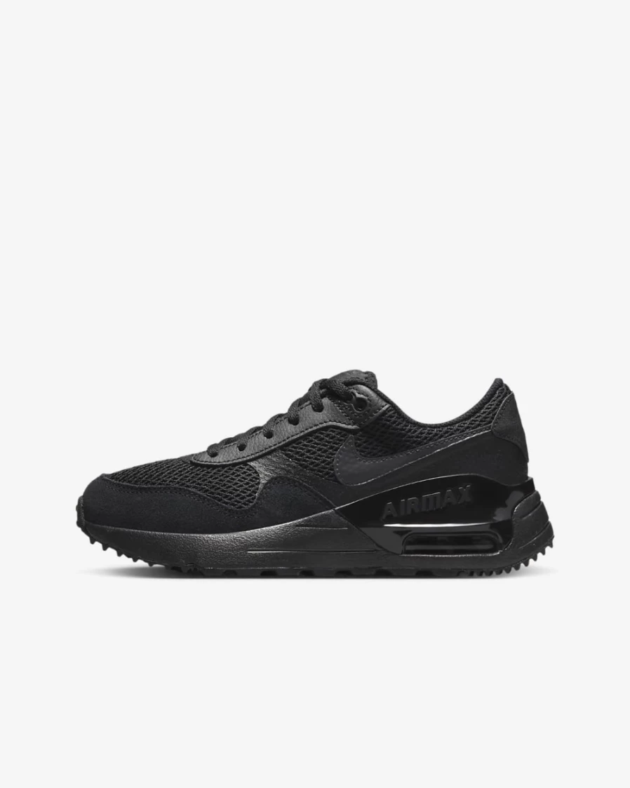 Nike Air Max SYSTM Big Kids' Sneakers - Black/Anthracite - Unisex Boys & Girls Running Shoes