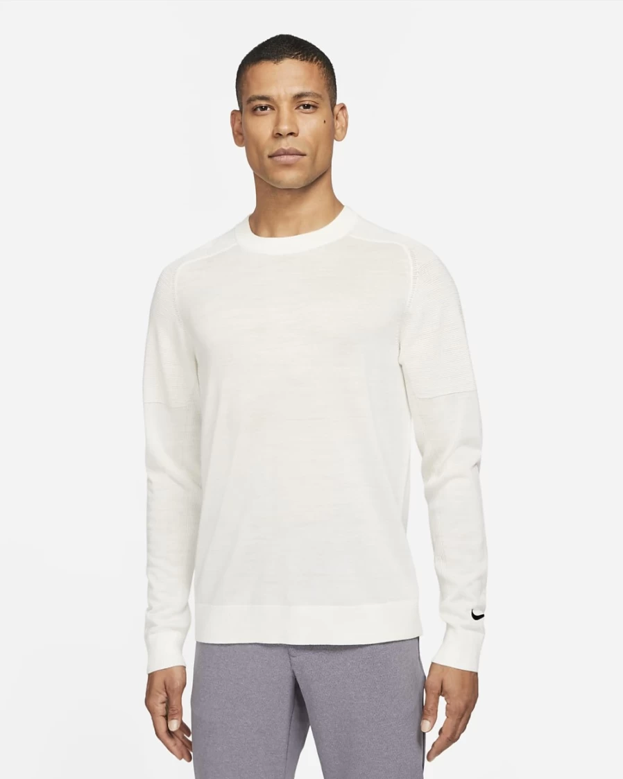 Nike Men's Summit White/Black Knit Golf Sweater – Tiger Woods Collection