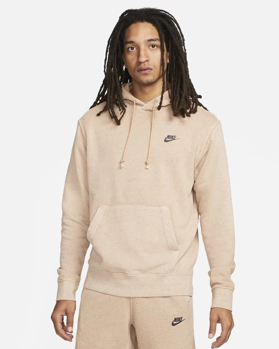 Nike Club Fleece Men's Hoodie Pullover - Dark Driftwood Color