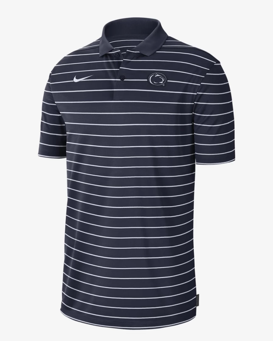 Nike Men's Dri-FIT Penn State Polo Shirt - College Navy/White, Moisture-Wicking Performance Apparel